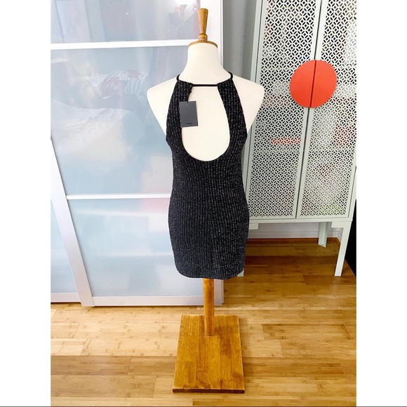 NWT Revolve NBD Cami Mini Dress in Metallic Black - Picture 2 of 13